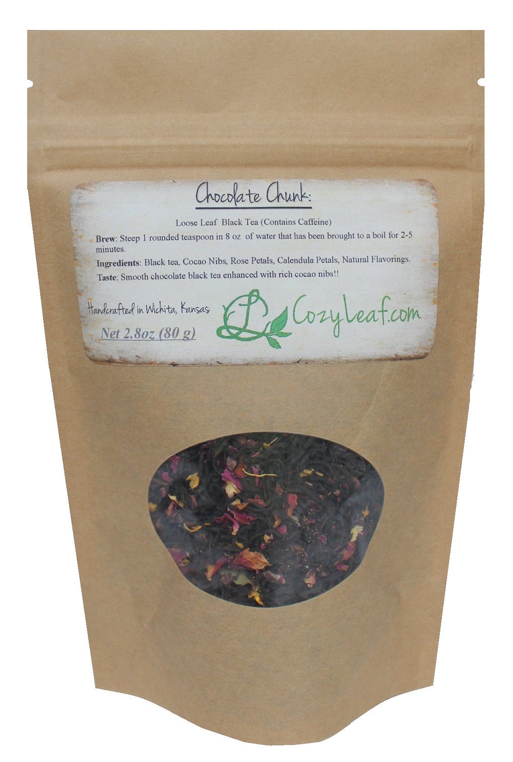 Small Refill Bag Chocolate Chunk Loose Leaf Tea Bulk