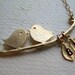 VALENTINE Bracelet LOVE Birds Bracelet Personalized Gold Filled Custom Initials Birthday Friend Mothers Bridesmaids Anniversary Gift for Her