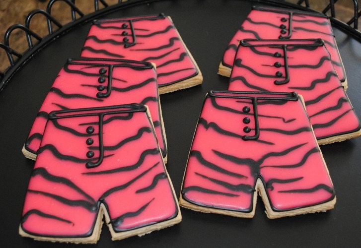 Zebra Boxer Hand Decorated Iced Sugar Cookies - 1 Dozen Il_170x135