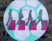 Beatles Abbey Road Spray-Painted on Record (Vinyl) BUY any 3 RECORDS get a 4TH FREE