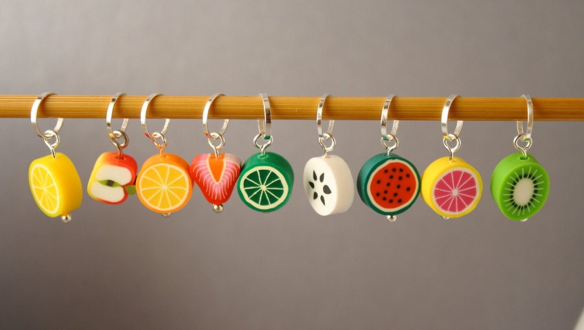 Fruit Salad Stitch Markers for Knitting
