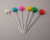 Flower Shaped Pins for Sewing Up, Marking and Blocking Knitting