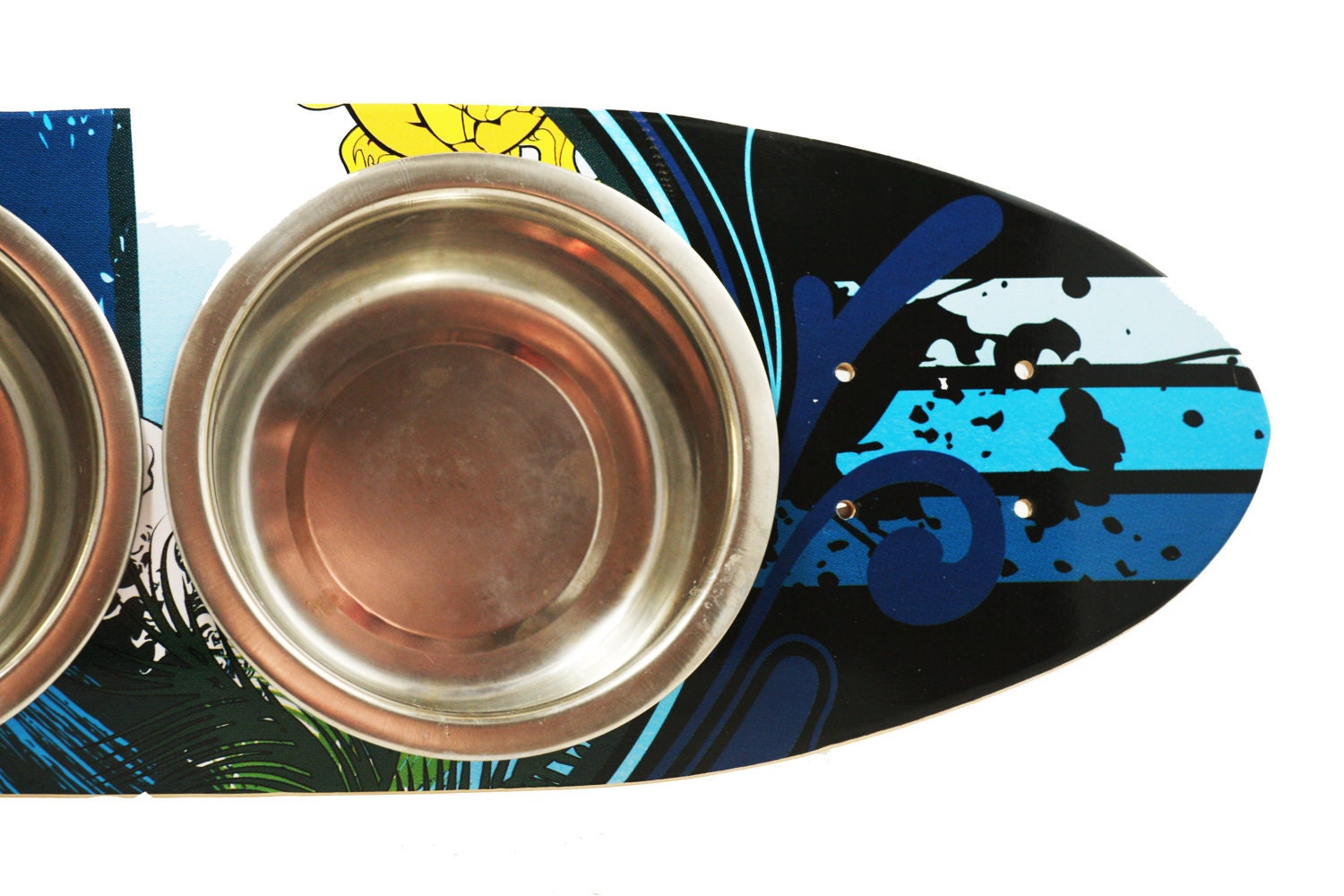 Surfs Up Skateboard Raised Dog Feeder