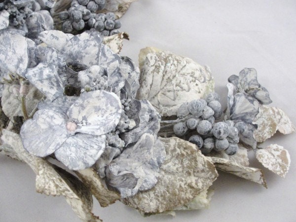 2 Blue Frosted Hydrangea picks