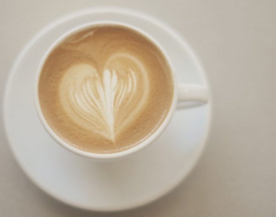 Coffe, Heart, Latte, Kitchen Decor - A Latte Love 5x7
