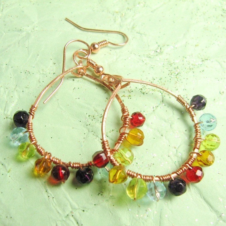 Rainbow Crystal Earrings