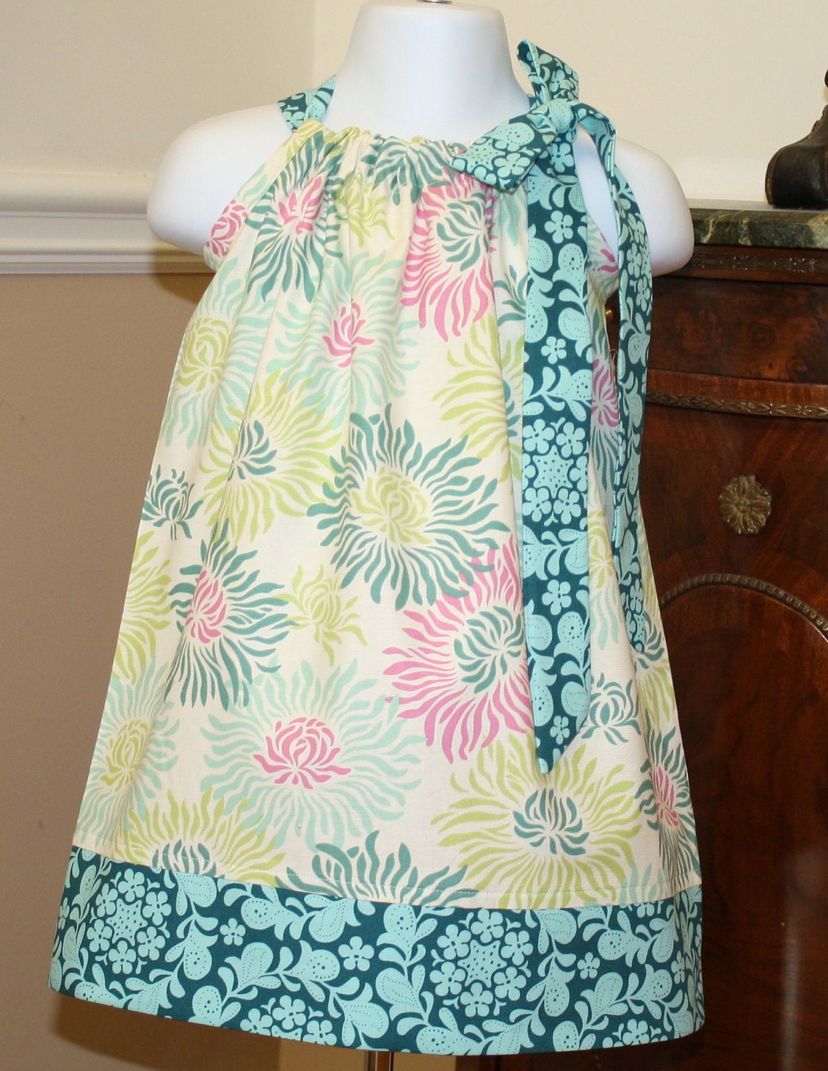baby Pillowcase Dress SALE WAS 19.99 NOW 15.00 freshcut mums teal blue pink greent ivory baby dresses by blakeandbailey