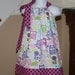 girls toddler Pillowcase dress michael miller forrest friend orchid purple pink orange baby girls dress owls deer squirrel