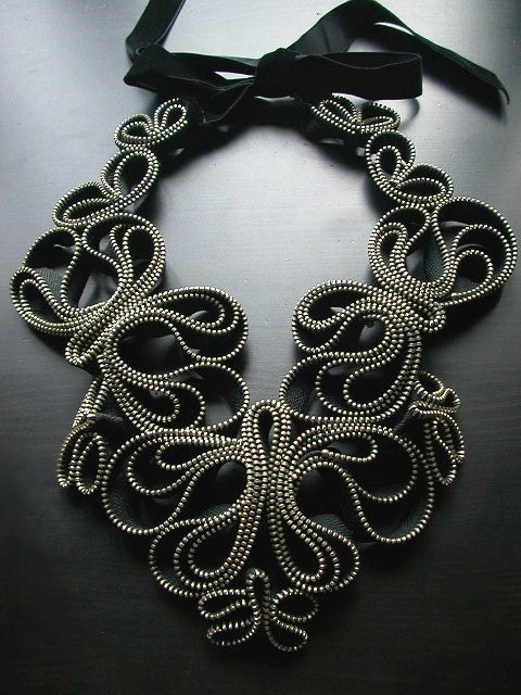 Madame Butterfly Zipper Necklace