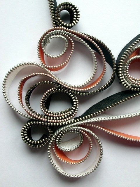 Intense Whirl Zipper Necklace