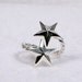 Sterling Silver Stars Ring - Adjustable Twisted Wire Character Ring of the Night Sky