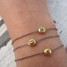 Charlie and Marcelle Initial bracelet in Gold and Black Rhodium ON SALE