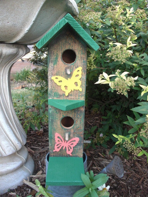 Birdhouse - Two Story Butterflies by ABCbirdhouses