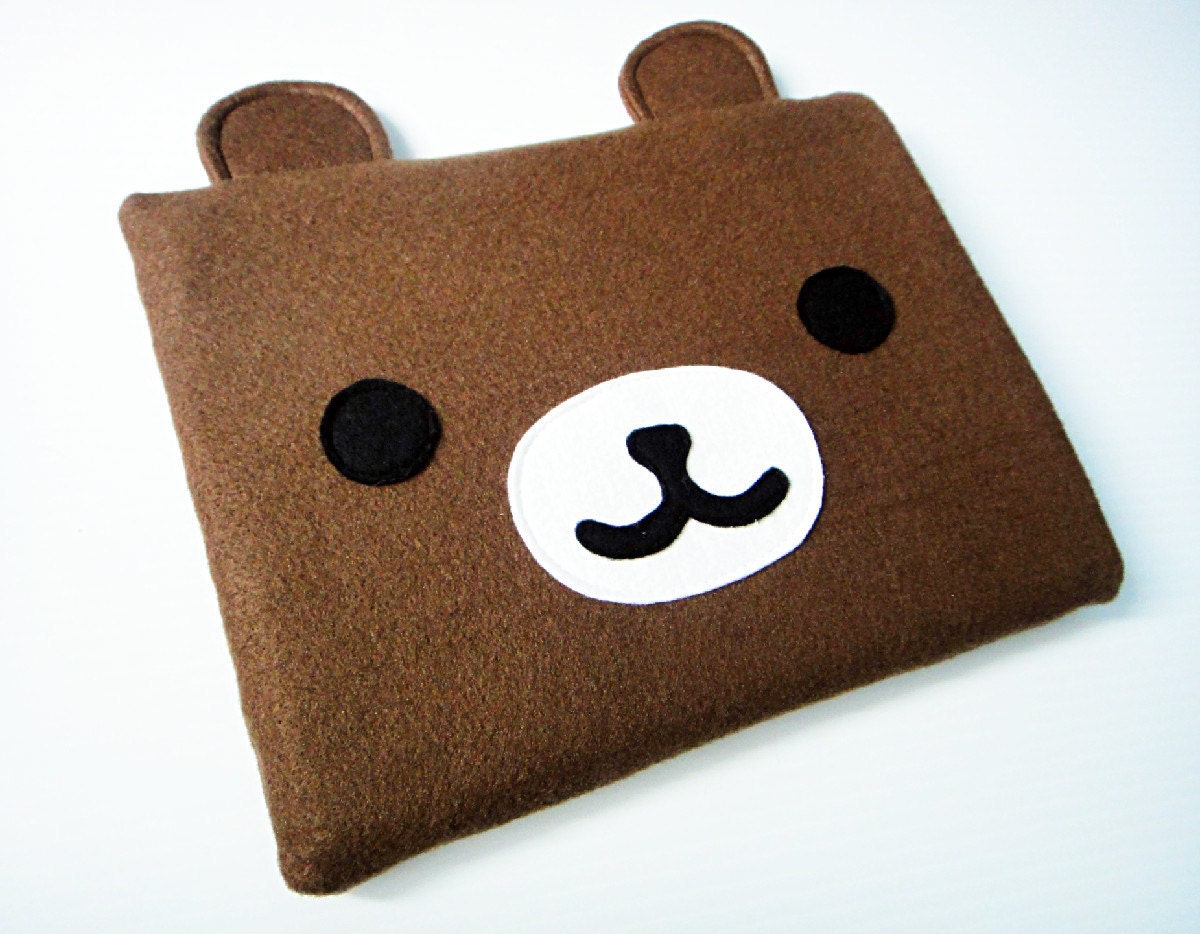 Felt iPad Sleeve / Case - Brown Bear