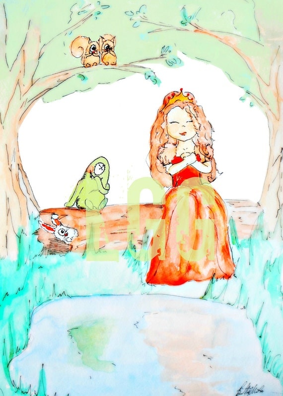 Children Decor, Fairytale Print, Princess art, But I am NOT a frog