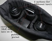 Camera Bag insert DSLR for your purse, padded slr carrier...Carry everything In One Bag, ... by Darby Mack