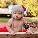 Crochet Elephant Hat with Earflaps and Alabama Red Crochet Bow - Newborn, Baby, Toddler Sizes - Great Photo Prop
