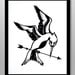 Mockingjay Silhouette Cut Paper Art Handmade