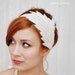Bridal sash, pearl headband, wedding dress sash, head piece - Aria
