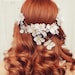 Bridal crown, flower head wreath, wedding hair accessory, woodland hair piece - Diana