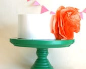 Green Cake Stand. Small/Short Size
