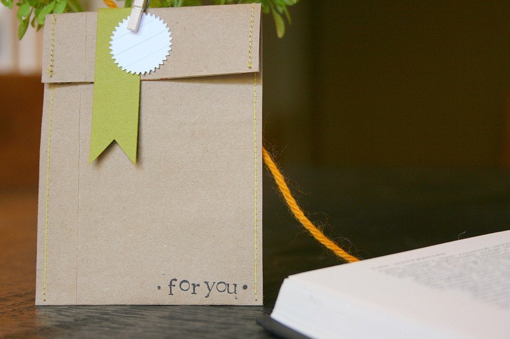 Recycled For You Heart and Starburst Envelopes