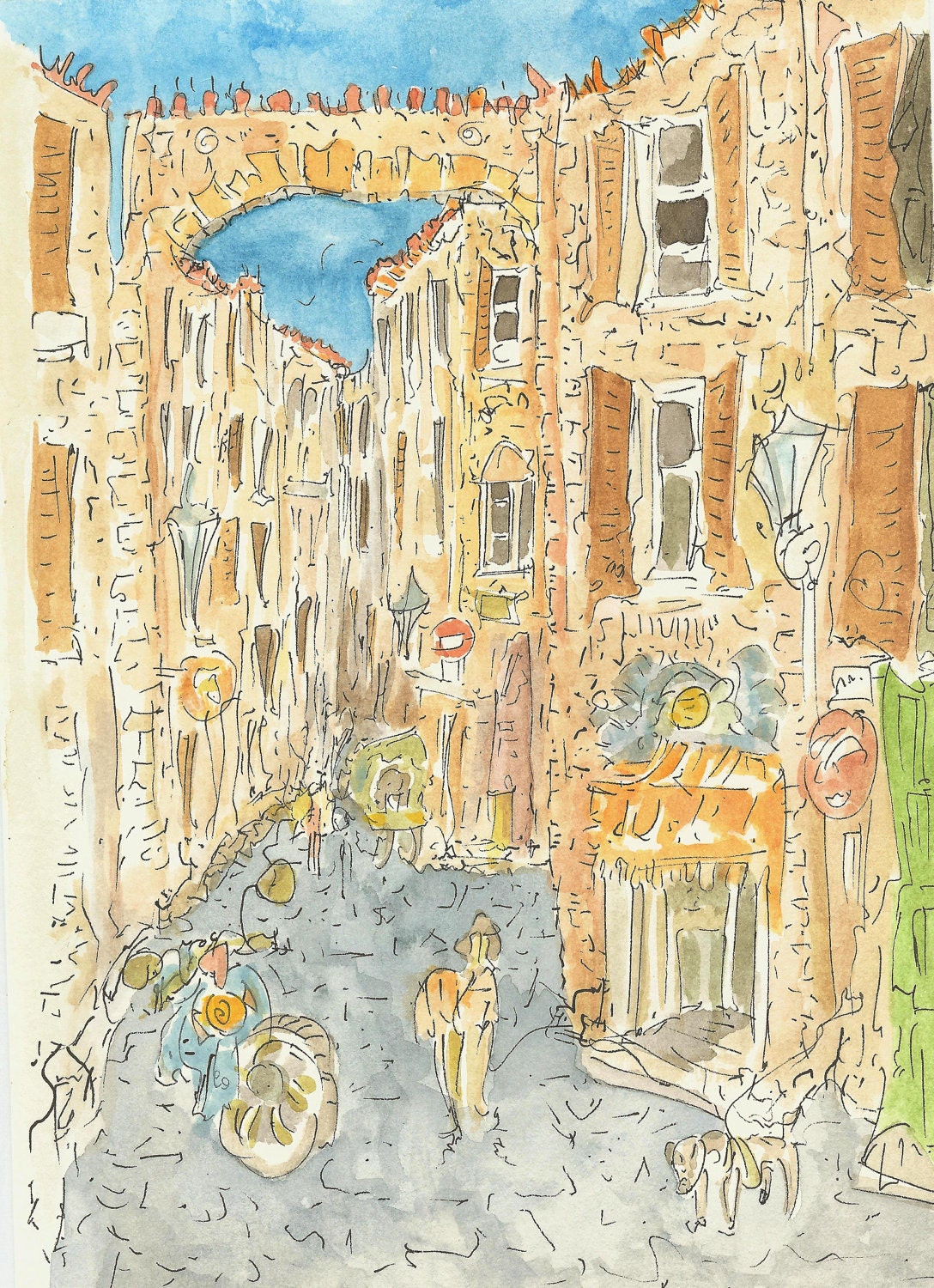 Siena, Italy Original Watercolor Painting