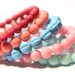 Vintage Beads Bangle Bracelet in Pink and Blue