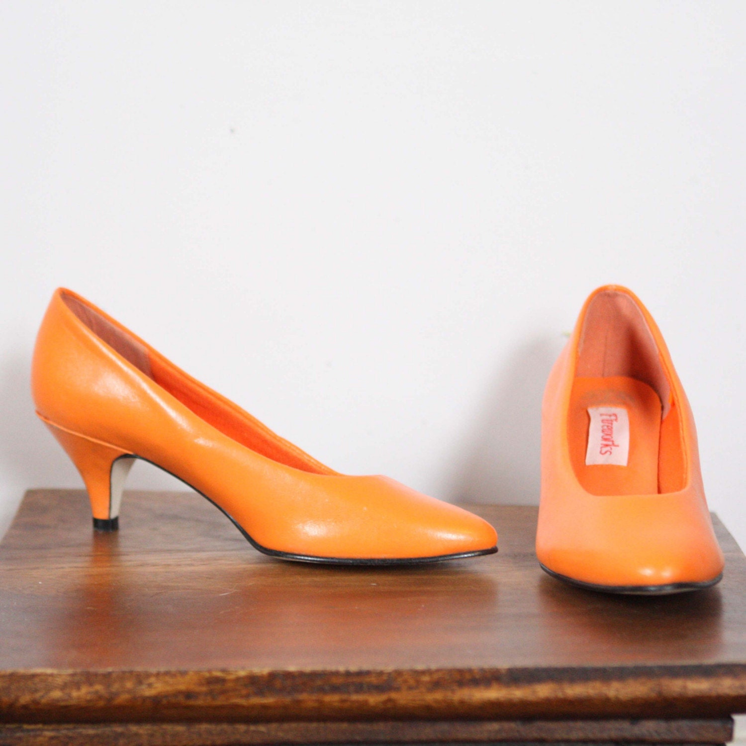 Bright Orange Pumps