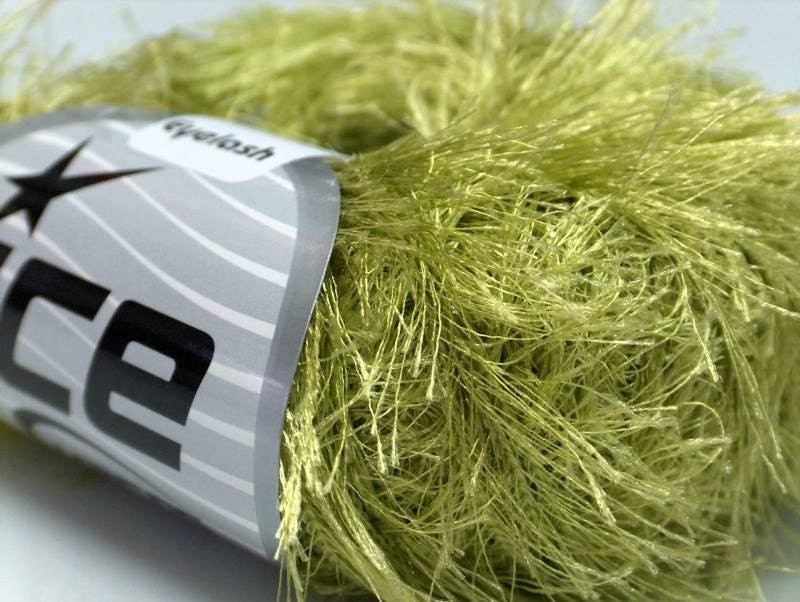 Willow Green Long Eyelash Yarn Ice Light Green Fun Fur 6900 / 22784