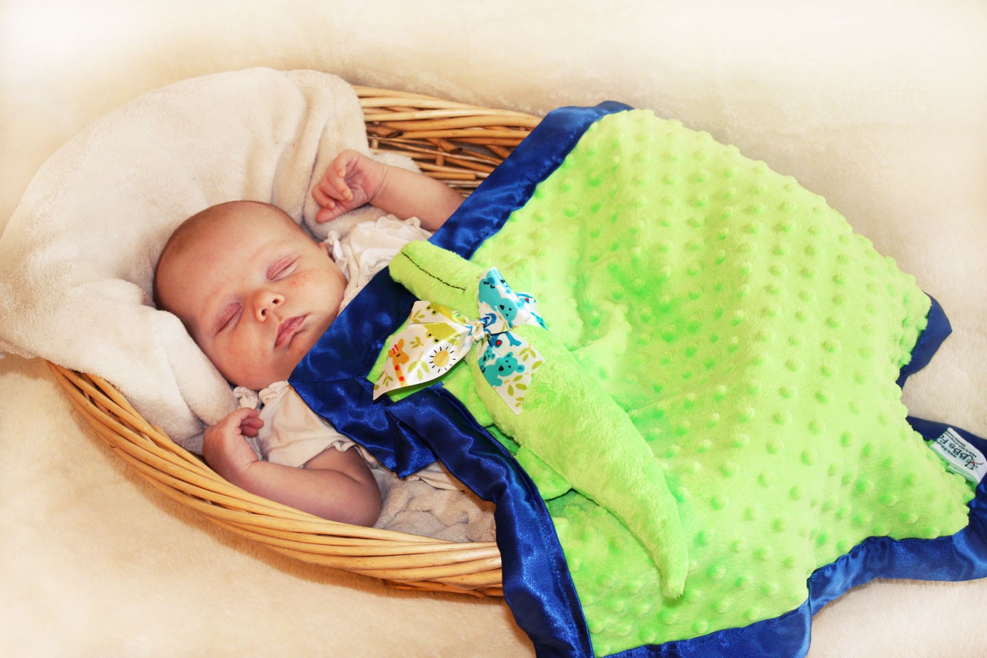 Minky Alligator Security Blanket, Lovey Blanket, Satin, Baby Blanket, Stuffed Animal, Baby Toy - Customize Color - Add Monogramming