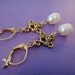 Ivory Fresh Water Pearl and Gold Plated Earrings- Great for Brides and Anyone who loves Pearls- E-62