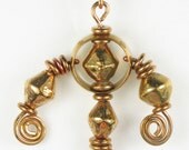 American Idle  Free Swinging African Beaded Pendant or Key Ring Charm