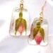 Rosebuds, Pressed Flower Earrings, Real Flower Jewelry, Resin (853)