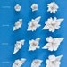 3D Fringed Flowers - paper quilling blossoms - SVG, DXF files with PDF instructions