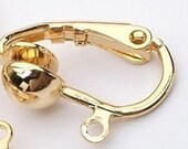 Gold plated clip-on earring hooks upgrade