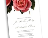 Pink Roses Wedding Invitations