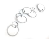 White Metal Rim Tag - Set of 10