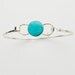 Amazonite Saturn Mini Bracelet in Sterling Silver- Interchangeable Topper