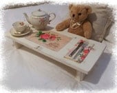 French Image Pink Roses Chocolat Bed Tray Guest Server Shabby & Cottage
