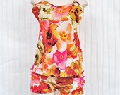 Poppy Camisole Set  Cami and Bloomer - Fire Poppies