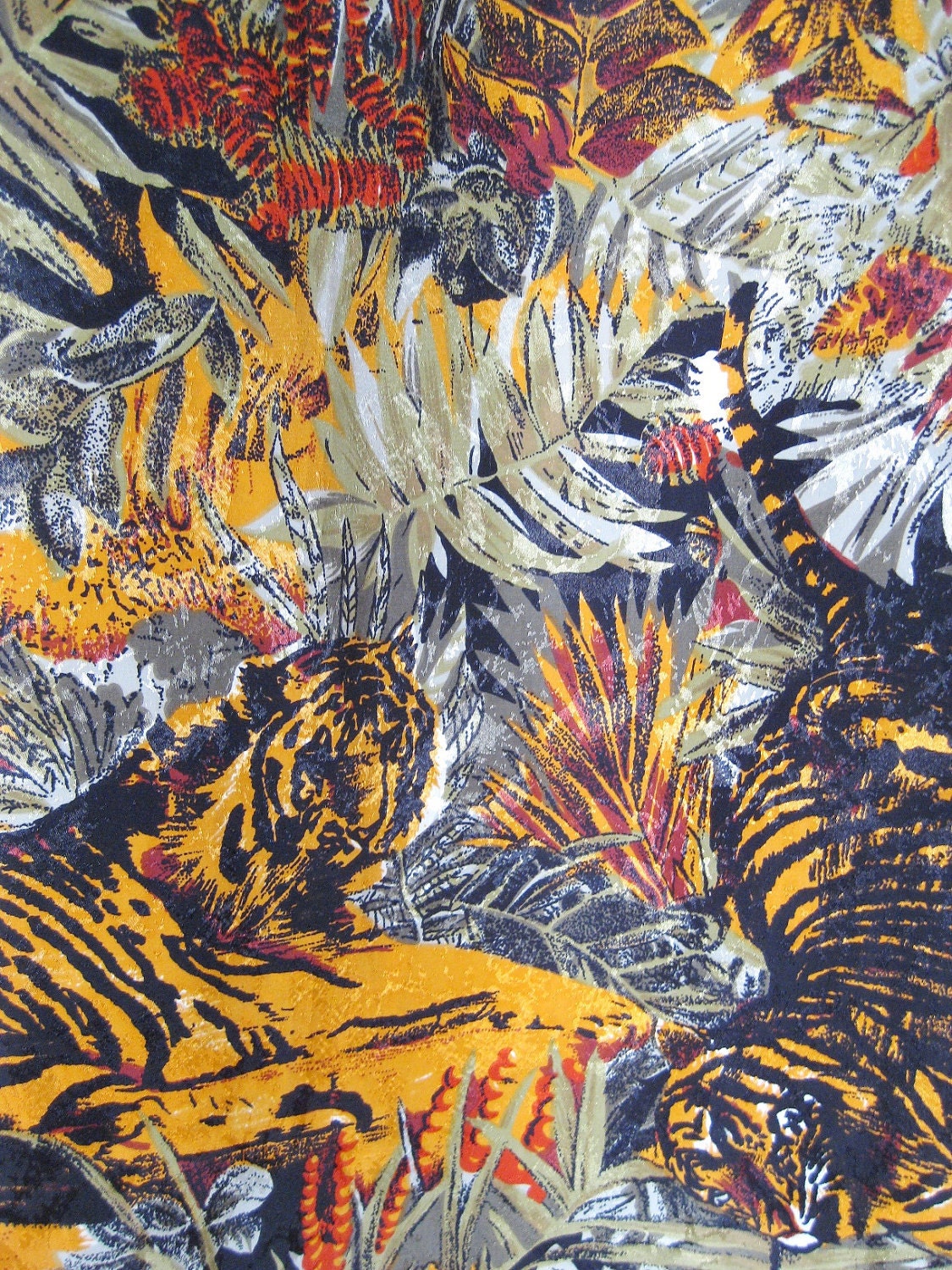 Caftan Smock Dress, Safari Print Tunic Maxi Dress, Jungle Boho Long Dress, LARGE, XL, 2XL