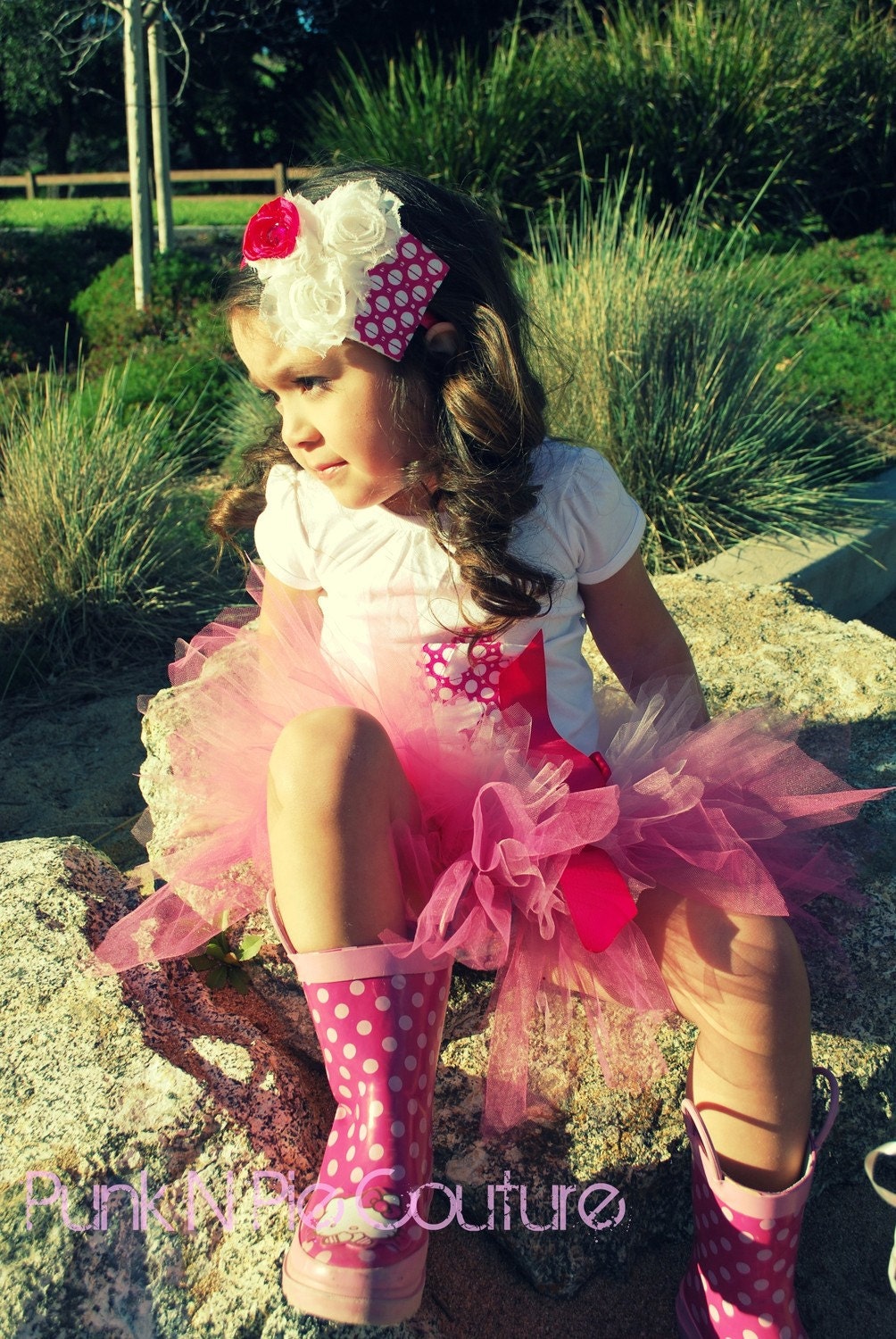 Lil' Cupcake 4 Piece Birthday Outfit Tutu and Shirt or Onesie Set with Headband