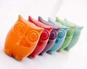 Ceramic Owl decor  - choose your color - claylicious