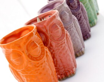 Owl vase planter or Oil Diffuser summer decor - choose your color