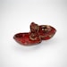 salt and pepper cellar -  pinch it dish in lava red