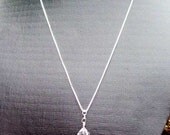 CRYSTAL VISION ll Quartz crystal and Sterling silver with 20" long sterling chain