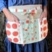 Half Apron, Santa Fe Style Utility Half Apron for Kitchen, Crafting, Classroom in Terra Cotta, Biscuit & Turquoise - Vendor - Hostess