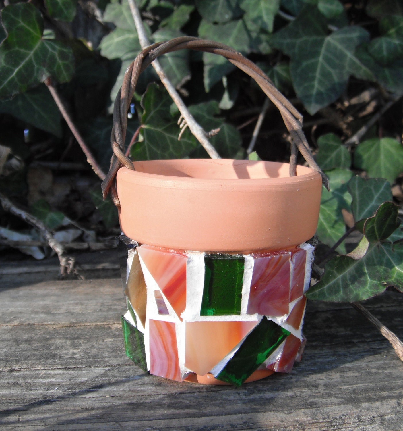 Terra Cotta Mosaic Pot (mini)