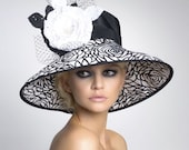 Black and White Derby Hat